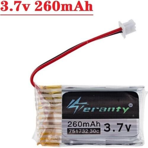 Upgrade 3.7V 260mah 701732 H20 S8 M67 U839 RC Quadcopter helicopter spare parts 3.7V LiPo battery for H20 toys Drones batteries