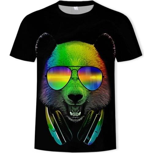 The dog wears glasses to 3D t shirt Men tshirt Summer Tees Casual T-Shirt Short Sleeve Tops AnimalPrint Streetwear DropShip 2019
