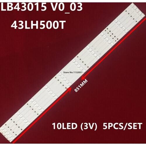 5PCS LED Backlight strip LB43015 V0_03 for LG 43'' TV Screen L42F220B L42P60BD L42F3250B LVF420AUBK 43LH500T