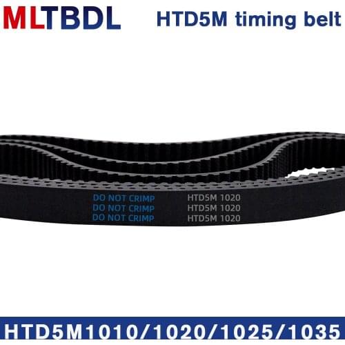 HTD 5M Timing belt C=1010/1020/1025/1035 width 10/15/20/25mm Teeth 202 204 205 207 HTD5M synchronous Belt 1010-5M 1020-5M 1025