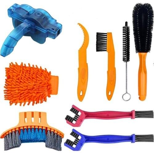Bike Bicycle Chain Cleaner Scrubber Brushes Mountain Wash Tool Set Cycling Cleaning Kit Bicycle Repair Tools Bicycle Accessories