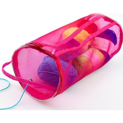 DIY Crochet Storage Bag Yarn Storage Bag Mesh Wool Storage Hand-knitted Tool Orgaizer 2sizes DIY Craft Tool Storage Set