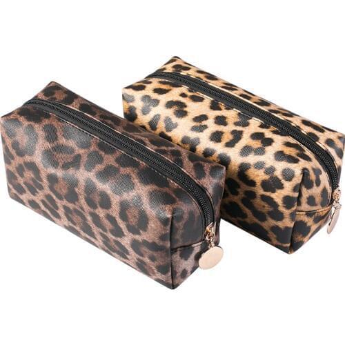 Women Leopard Cosmetic Bag Travel Waterproof Beauty Makeup bags Toiletry Storage Case Lipsticks Holder Organizer Accessories