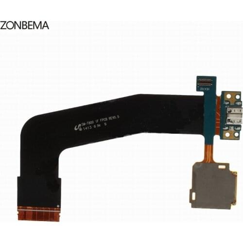 ZONBEMA High quality New For Samsung Galaxy Tab S 10.5 T800 T801 T805 Charging Charger Dock Port + Sim Reader Flex Cable Ribbon