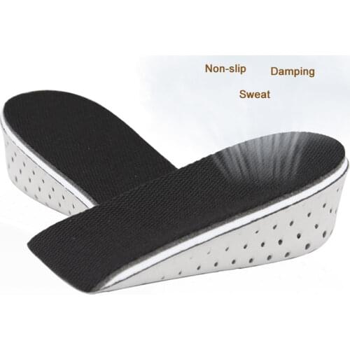 1 Pair Insole Heel Lift Insert Shoe Pad Height Increase Slow Increase Cushion Larger New Insoles Gel Height Increase Insole