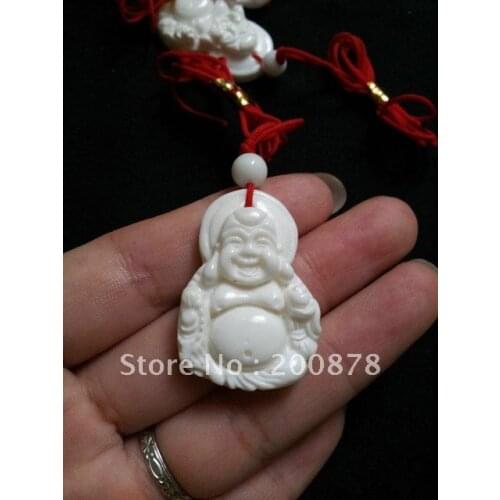 10PCS Natural White Conch Shell Simile Buddha Amulets Charms Tridacna Mile pendants Free Shipping TBP475
