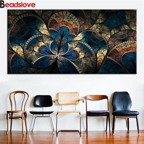 100% square round drill Abstract fantasy flower DIY 5D Diamond Painting Crystal Rhinestone Embroidery diamond mosaic