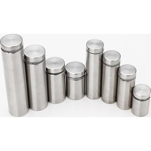 2Pcs 12x100mm Fixed a Silver Advertisement Nails Glass Standoff Pins Stainless Steel Standoff Pins Screw Fixed advertising nails