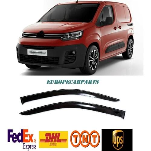 For Citroen Berlingo 2018-2021 Side Window Visors Sun Rain Guard Vent Deflectors 2 pieces