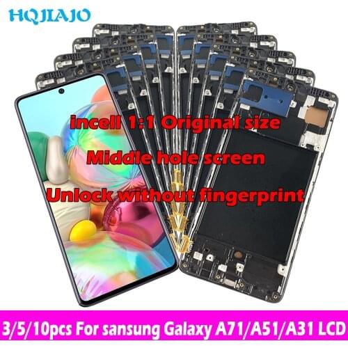 5PCS TFT Incell For Samsung Galaxy A71 A715 A715F/DS A715FN A715FD LCD Display With Touch Screen Digitizer Assembly