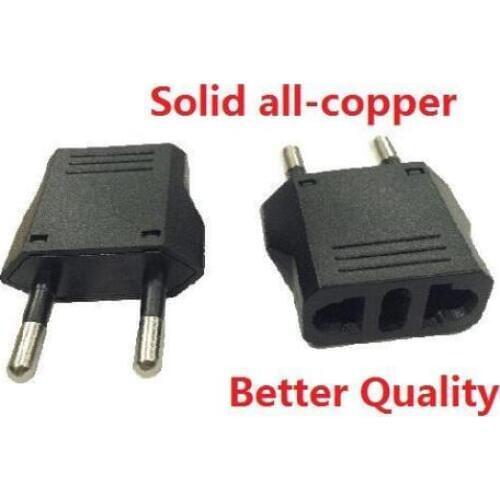 5pcs/lot US to EU AC Power Plug Travel Converter Adapter Household Plugs Wholesale EC Plug enchufe de la UE