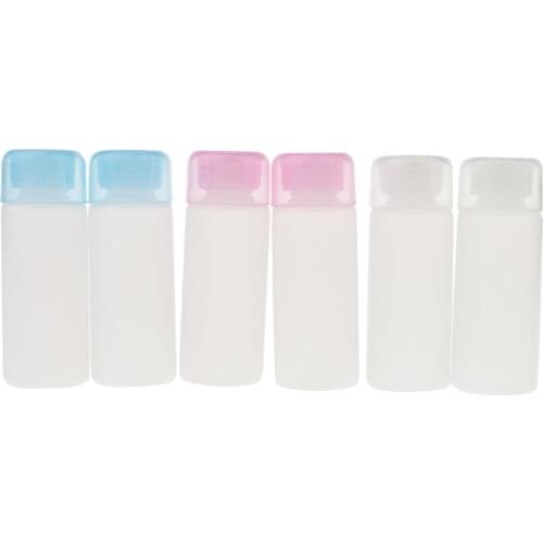 6pcs Travel Bottles Containers, 30ml Clear Leakproof Silicone Cosmetic Bottles