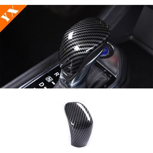 Car Gear Shift Lever Knob Handle Cover Trim Sticker ABS Matte/ Carbon Fibre Car Styling Shell for Nissan Sentra 2020 Accessories