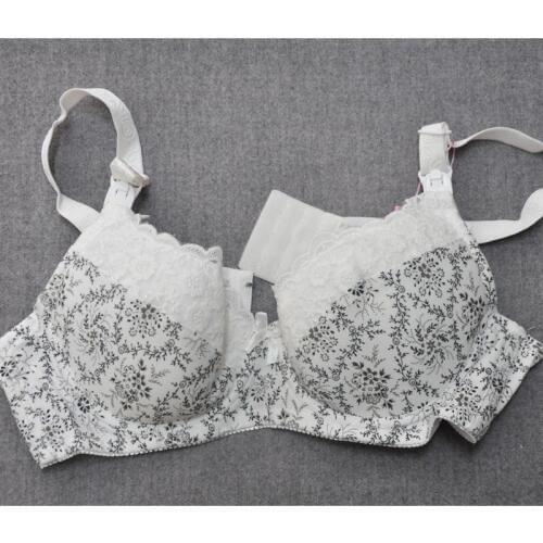 Bamboo Fiber Maternity Bra Nursing Bra Feeding For Pregnant Women Flower Lace Underwear Underwire Anti Sagging Gravidas