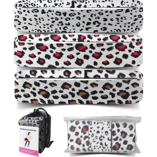 Leopard Print Elastic Bands for Fitness Booty Band Hip Resistance Exercise Bands Gym Yoga Stretching Training Fitness Equipment