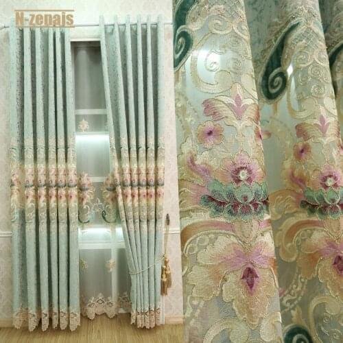 European luxury villa embroidered Blackout curtains for Living Room Royal royal curtains for Bedroom Window curtain kitchen
