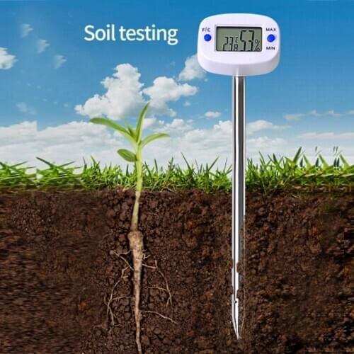 Soil Temperature Moisture Meter LCD Digital Soil Hygrometer Moisture Meter Temperature Humidity Tester With Probe Garden Tools