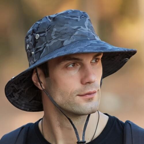 UPF 50+ Sun Hat Bucket Autumn Men Women Fishing Boonie Hat Sun UV Protection Long Large Wide Brim Mesh Hiking Outdoor Cap fd
