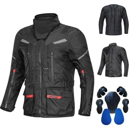 LYSCHY High quality 3 in 1Motorcycle Jacket Pants Waterproof Warm Motocross Racing Jacket Trousers Motorbike touring equipment