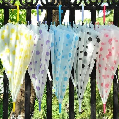 Clear Dots Umbrellas Bubble Umbrella with Easy Grip Handle Shower Wedding party wedding decoration favors