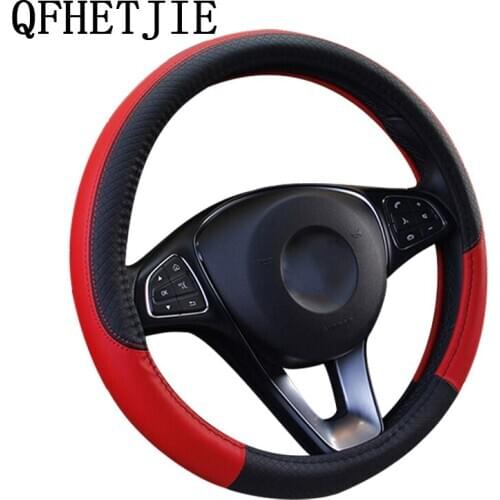 Car Steering Wheel Cover 38cm Multi-color Embossed Car Handle Cover Four Seasons Universal Protect Steering Wheel Accessories