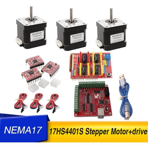 Stepper motor 17HS4401S body 4.0A + USB power controller + 3 PCS driver TB6600 3D printing