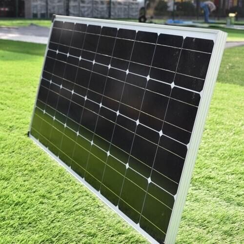 100w 200W 300W 400W Glass Plate Solar Panel Monocrystalline Solar Cell for 12/24V Battery Charger For RV Boat Car Home Roof