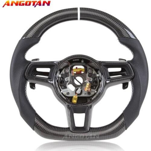 Sports Steering Wheel 100% Carbon Fiber Steering Wheel Fit For Porsche Cayenne 2021 Model