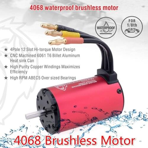 Surpass Hobby KK Waterproof 4068 5.0mm Brushless Motor 150A ESC for RC 1/8 Drift Racing Off-road Climbing Car traxxas trx4