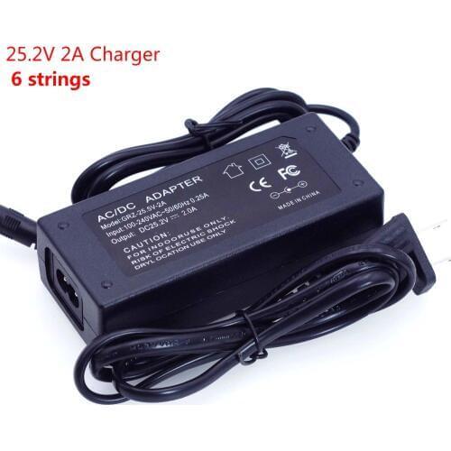 LiitoKala 24 V Charger 25.2v 2A 6 Strings 18650 Lithium Battery Charger DC 5.5 * 2.1 MM polymer battery charger