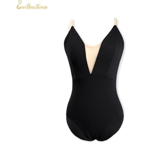 Black/White Unitard Bodysuit Malla Leotards For Women Sleeveless Leotard Ballet Dance Ballet Gymnastics Adult Ballet Leotards