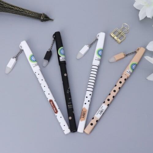 0.5mm Cute Kawaii Plastic Erasable Gel Pen Korean Stationery With Eraser Pendant
