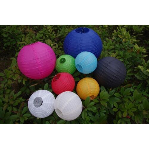 10 PCS 8" 20cm Round Multi Color Chinese Paper Lantern for party decoration Wedding Lantern