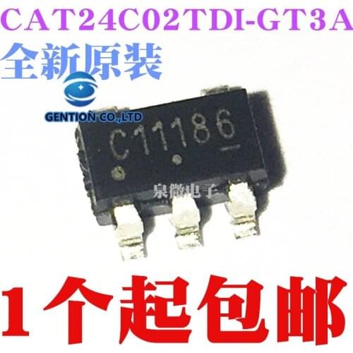 10PCS Block CAT24C02TDI-GT3A TSOT-23-5 EEPROM memory 2 KB 400 KHZ in stock 100% new and original