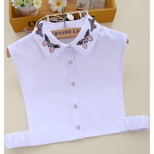 2020 Women Fake Collar Shirt Detachable Collars White False Collar Lapel Woman Removable Half Shirt Blouse Tops Decoration