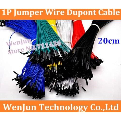 24AWG Wire High Quality 1 Pin 1PIN Jumper Wire Dupont Cable 2.54mm spacing single 1P Female Free Shipping 100PCS/LOT