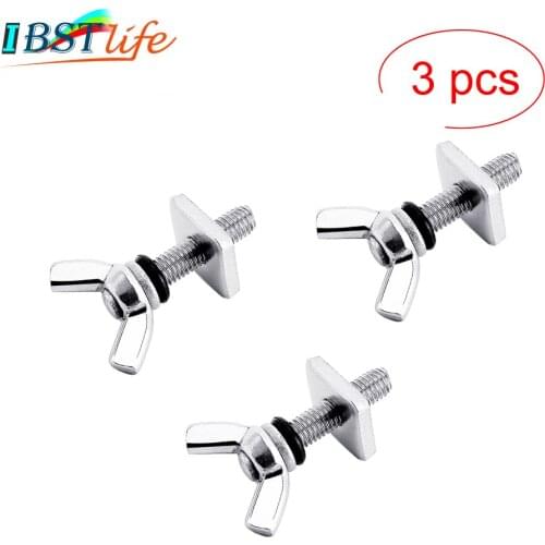 3PCS Boat Surfboard Tail Fin Screw Surf Fin Nails Bolt Screws Longboard Sliding Fin Screws Single Fin Screw with Plate Surfing