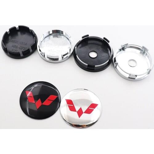 4pcs 56mm or 60mm Wuling Car Logo Wheel Center Hub Cap Rim Badge Covers Decal Refit Emblem Decoration Sticker Auto Accessories