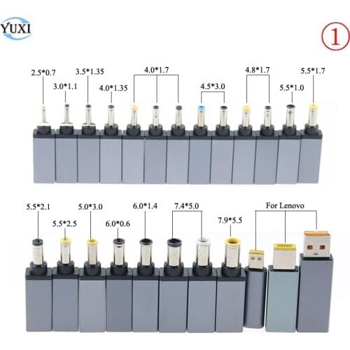 YuXi DC Power PD Adapter Plug USB Type C Female to 4.0*1.7 4.5*3.0 4.8*1.7 mm Male Jack Converter for Lenovo Laptop for Asus HP