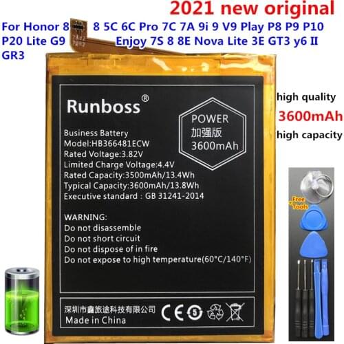 3600mAh New Original HB366481ECW Battery For Huawei Honor 8 Y6 Prime 2018 ATU-L30 ATU-L31 ATU-L42 Honor 7A Pro AUM-AL29 AUM AL29