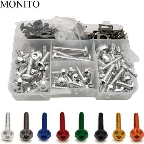 For yamaha mt 07 mt 09 yz250f wr250f Suzuki Hayabusa DR-Z400SM Accessory Motorcycle Custom Fairing Body Bolt Screw Spring Bolts