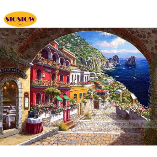 5d Diamond Painting scenery Cross Stitch Flower Diamond Embroidery Landscape Full Square Pictures Of Rhinestones Beaded Art Kits
