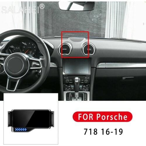 Car Electrical Mobile Phone Holder For Porsche 718 2016 2017 2018 2019 Air Vent Mount Clip GPS Navigation Stable Auto Bracket