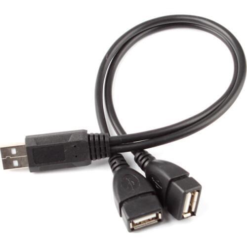 USB 2.0 A Male to 2 Double Dual USB Female Splitter Cable Extension HUB Charger SYNC B #78970