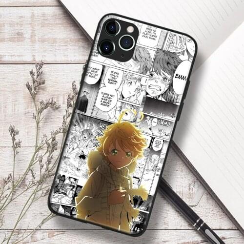 Emma The Promised Neverland Anime Soft TPU Glass Phone Case for IPhone SE 6s 7 8 Plus X Xr Xs 11 12 Mini Pro Max Samsung