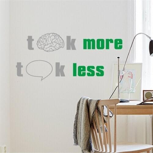Creative Brain Thinking Wall Stickers Home Office Decor Living Room Bedroom Classroom Wall Decoration DIY Vinyl Art Decals