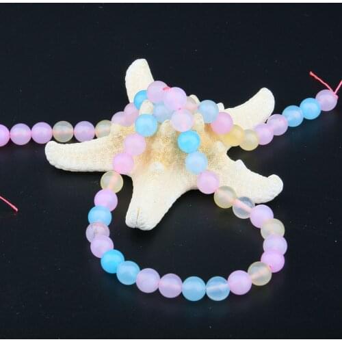 Round Natural Stone Beads Morganite for Jewelry Making Beadwork DIY Bracelet Necklace 4/6/8/10/12mm