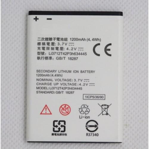 20pcs/lot 1200mah Li-ion Battery Li3712T42P3h634445 For ZTE MTC V815W Smart Start phone internal replacement Mobile battery