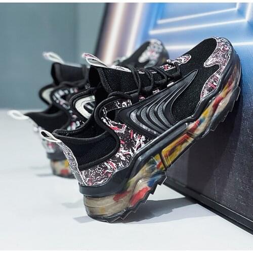 Designers Men Shoes Sneakers Graffiti Sneaker Men Mesh Fashion Big Size 2021 Summer High Quality Male Tenis Sports Running Shoes