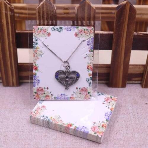 Jewerly cardsAnd opp bags New Novelty Flower Pendant Card Necklace Card Earring Card Jewelry Card Custom Logo Cost Extra